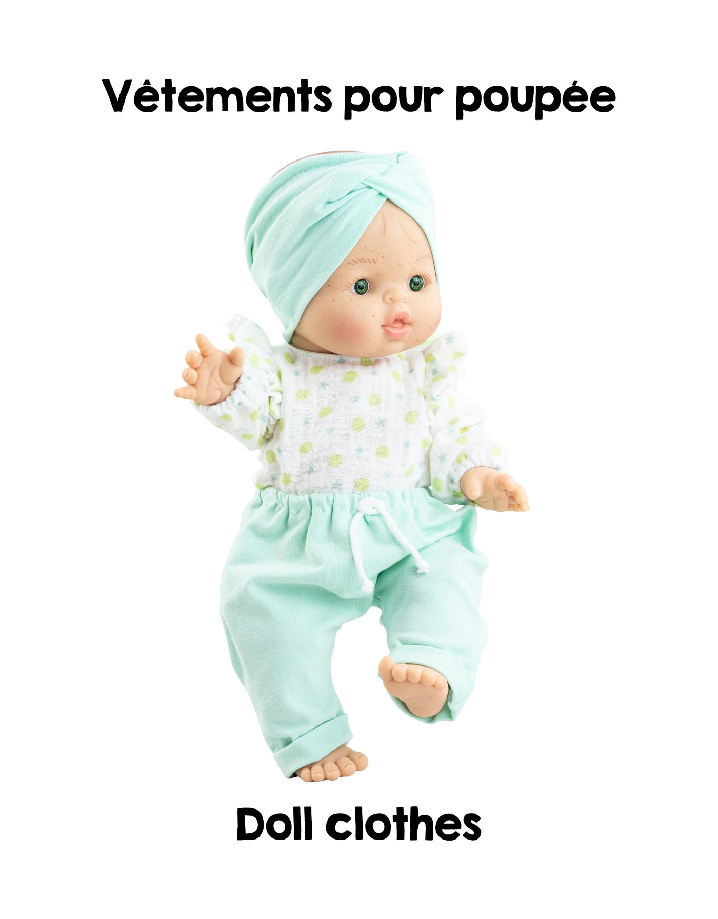 Vêtements pour poupée Gordis, Los Manus et Alex & Sonia - Ensemble pantalon turquoise - Paola Reina