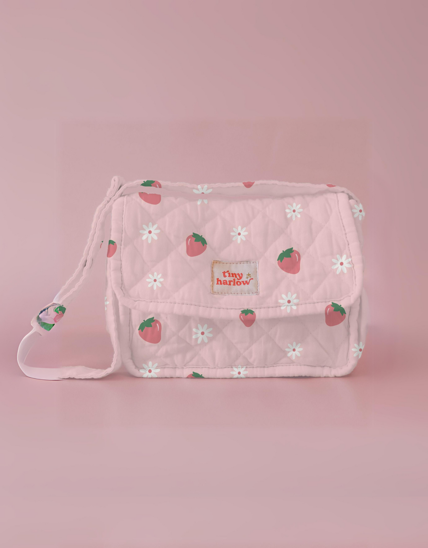 Doll Changing Bag Set - Strawberry picnic - Tiny Harlow