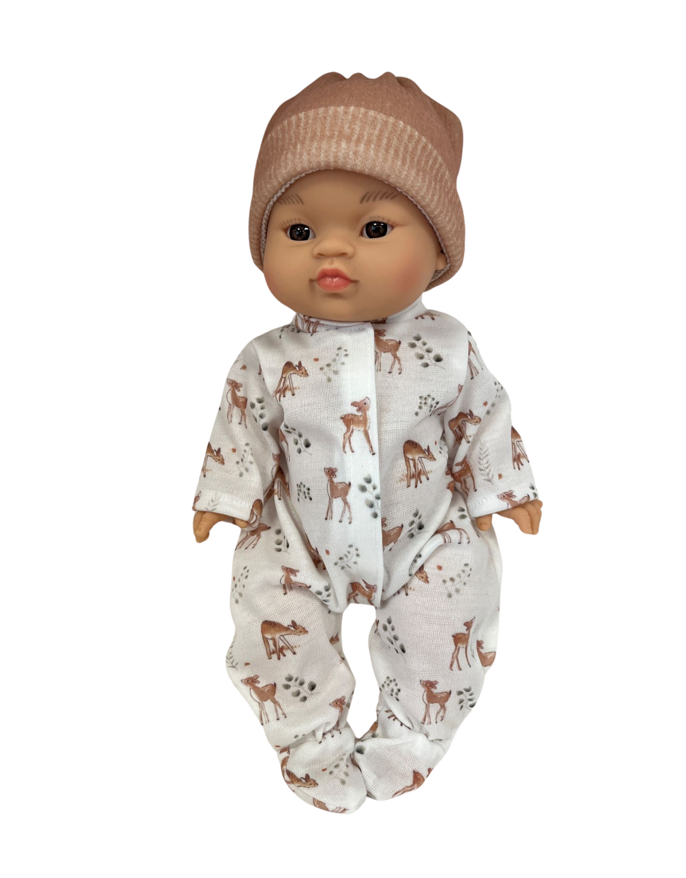 Baby Gordis - Brown-eyed Lili with fawn pajamas and hat - Paola Reina